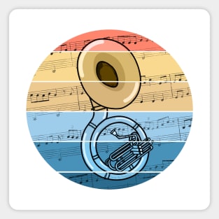 Sousaphone Music Notation Sousaphonist Brass Musician Magnet